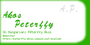 akos peterffy business card