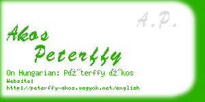 akos peterffy business card